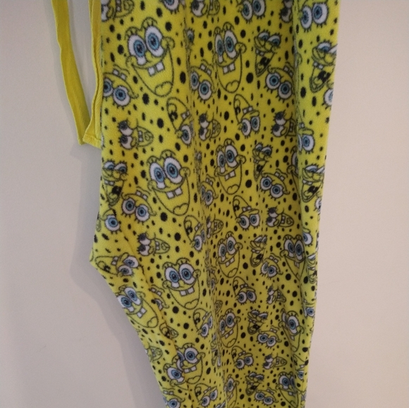 XXL yellow Spongebob fleece pj bottoms - Picture 4 of 6